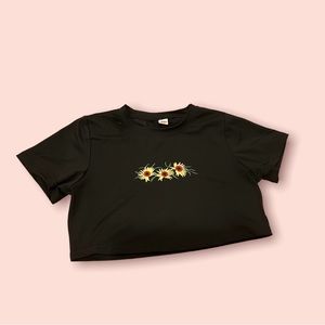 SHEIN Girls Sunflower Crop Top 🌻